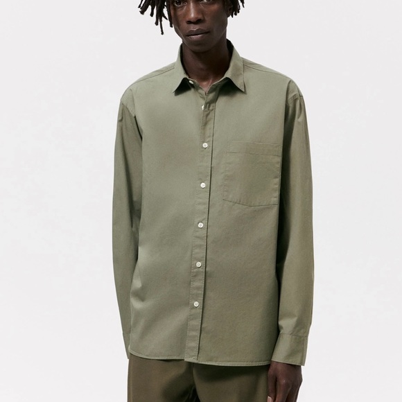 ZARA MAN GREEN BUTTON DOWN - Picture 3 of 4